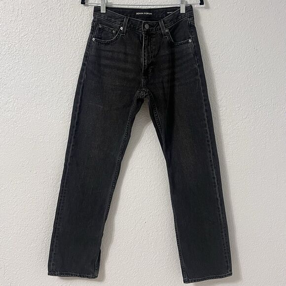 Denim Forum Artizia Women’s The Comfy Low Rise Loose Jeans Black Size 24 - Picture 1 of 14